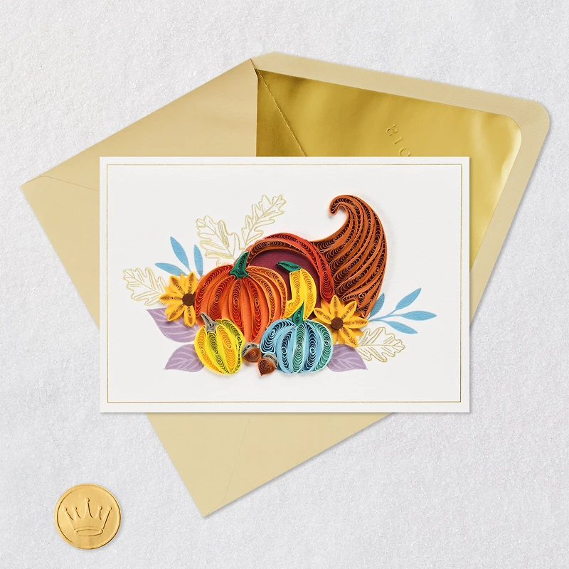 Filled With Happy Moments Quilled Paper Handmade Thanksgiving Card for only USD 12.99 | Hallmark