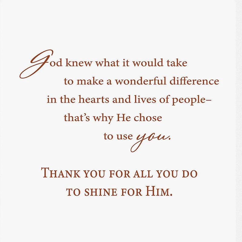 The Love of Jesus Shines Through You Religious Clergy Appreciation Card for only USD 2.99 | Hallmark