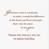 The Love of Jesus Shines Through You Religious Clergy Appreciation Card for only USD 2.99 | Hallmark