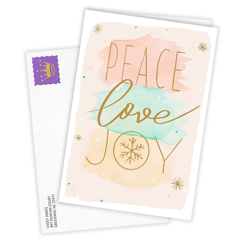 Peace, Love, Joy Custom Holiday Card for only USD 4.99 | Hallmark