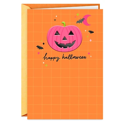 Pink Jack-O'-Lantern and Moon Halloween Card for only USD 2.99 | Hallmark