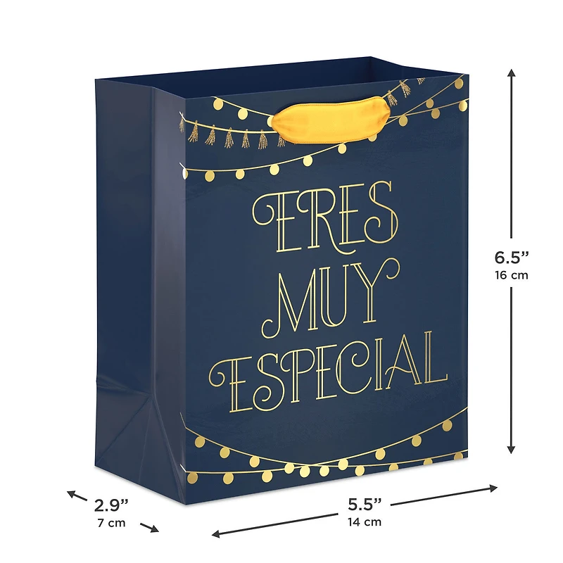 6.5" Eres Muy Especial Gold on Navy Small Gift Bag for only USD 2.79 | Hallmark
