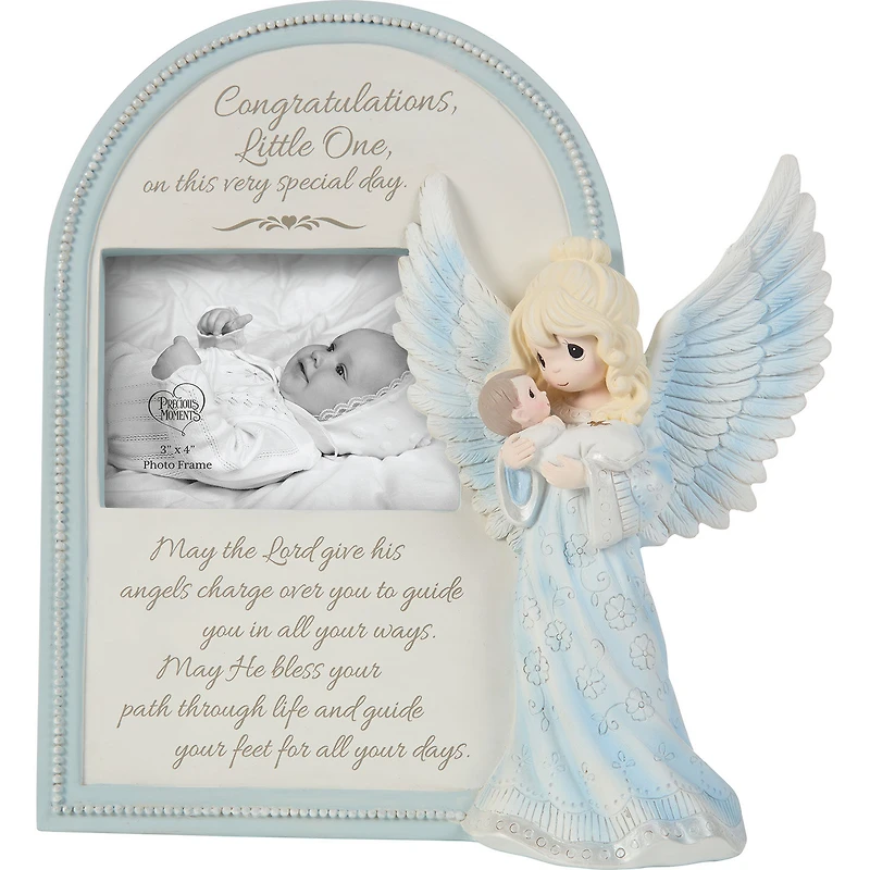 Precious Moments May God Send His Angels Baptism Picture Frame, 3x4 for only USD 40.00 | Hallmark