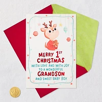 Love and Joy Pop-Up Baby's First Christmas Card for Grandson for only USD 4.59 | Hallmark