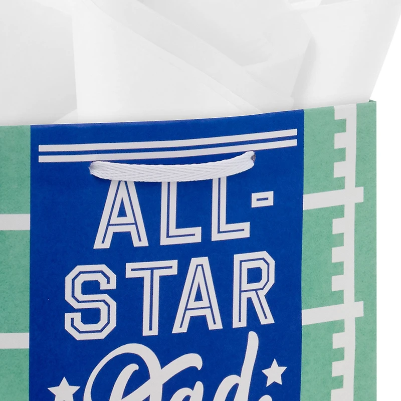 9.6" All-Star Dad Football Field Medium Father's Day Gift Bag With Tissue Paper for only USD 4.99 | Hallmark