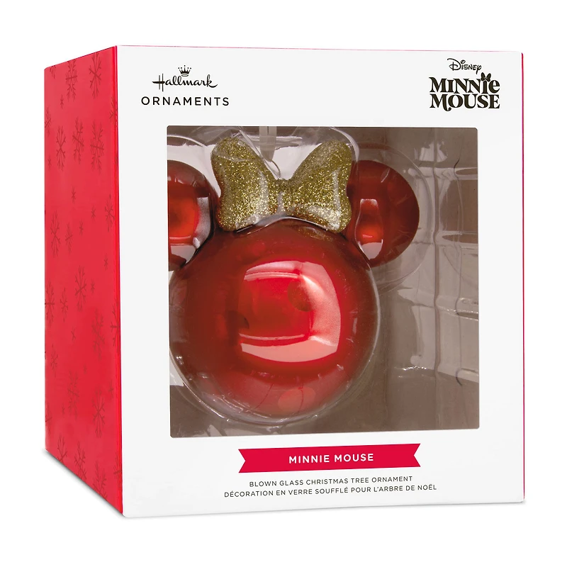 Disney Minnie Mouse Ears Icon Glass Hallmark Ornament for only USD 14.99 | Hallmark