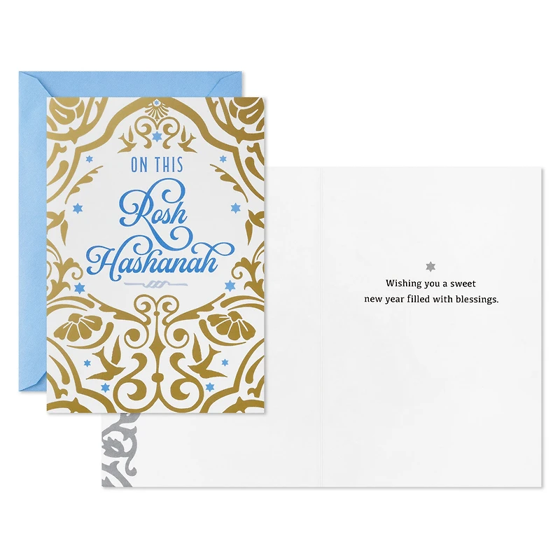 Sweet New Year of Blessings Rosh Hashanah Cards, Pack of 40 for only USD 15.49 | Hallmark