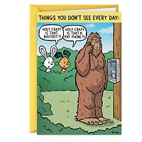 Bigfoot Pay Phone Funny Birthday Card for only USD 3.99 | Hallmark