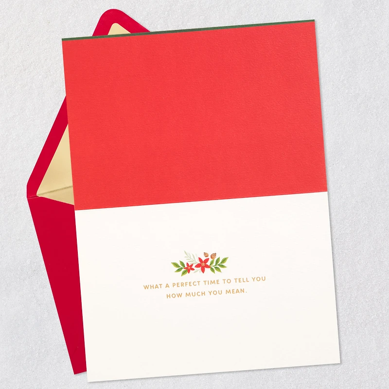 Merry Christmas Poinsettias and Holly Christmas Card for only USD 9.59 | Hallmark