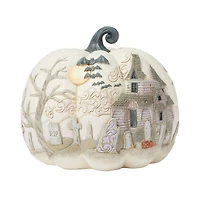 Jim Shore Pumpkin With Graveyard Scene Halloween Figurine, 7.8" H for only USD 74.99 | Hallmark