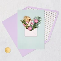 Tropical Leaves and Purple Flowers Blank Card for only USD 8.59 | Hallmark
