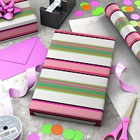 Modern Stripes on White Wrapping Paper, 20 sq. ft. for only USD 4.99 | Hallmark