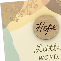 Love, Peace and Hope Encouragement Card With Wooden Token for only USD 8.99 | Hallmark