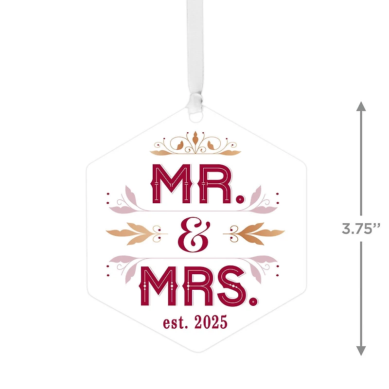 Mr. & Mrs. Metal Personalized Ornament, Custom Text for only USD 17.99 | Hallmark