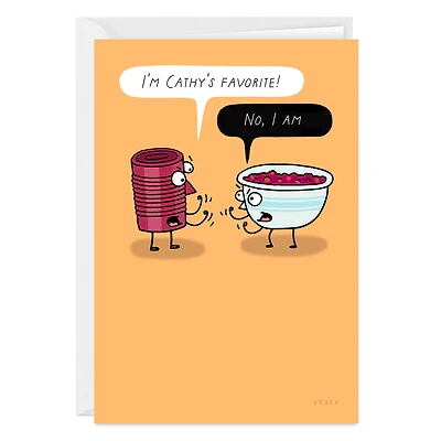 Cranberry Sauce Funny Custom Thanksgiving Card for only USD 4.99 | Hallmark