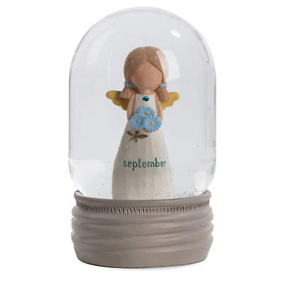 Blossom Bucket September Birthstone Angel Snow Globe, 4.2" for only USD 22.99 | Hallmark