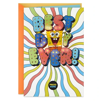 Nickelodeon SpongeBob SquarePants Best Day Ever Musical Birthday Card for Kids With Light for only USD 8.99 | Hallmark