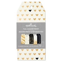 Assorted Black, White and Gold 12-Pack Gift Tags for only USD 4.99 | Hallmark