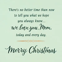We Love You, Mom Christmas Card for only USD 5.59 | Hallmark