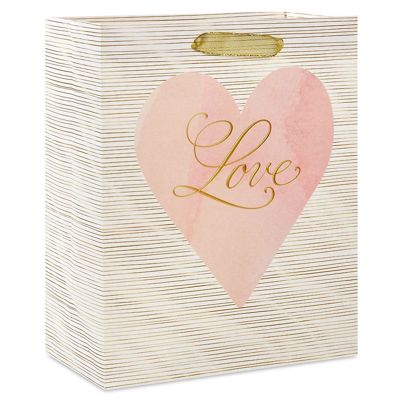 9.6" Love Lettering on Pink Medium Gift Bag for only USD 3.99 | Hallmark