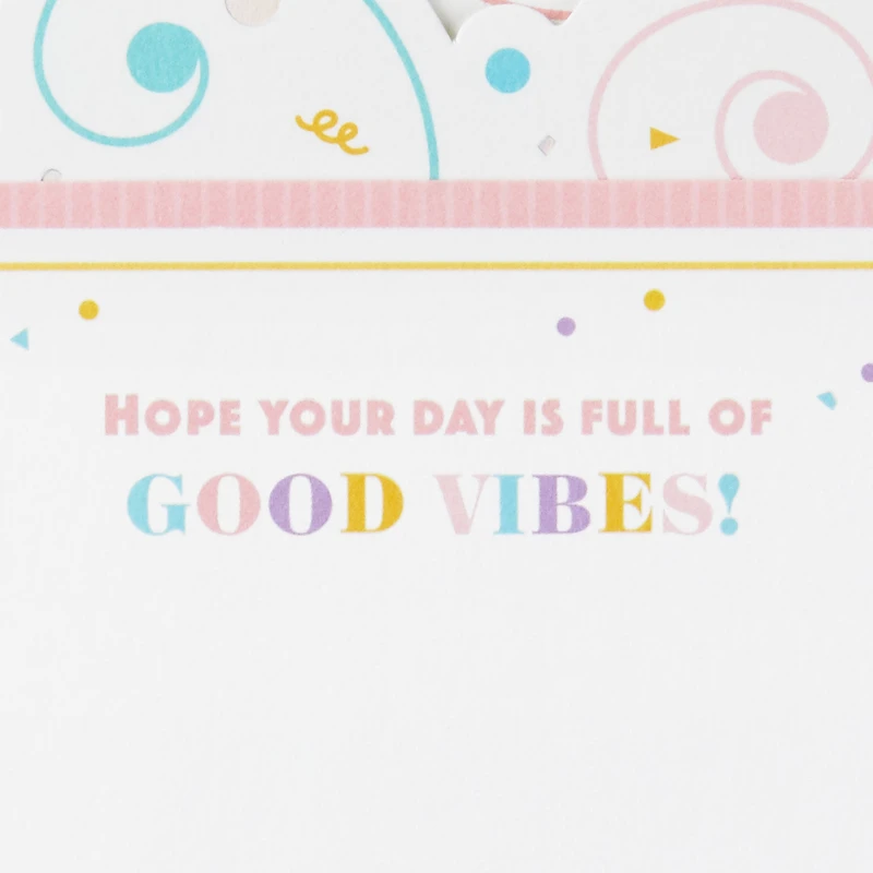 Good Vibes Confetti 3D Pop-Up Birthday Card for only USD 7.99 | Hallmark