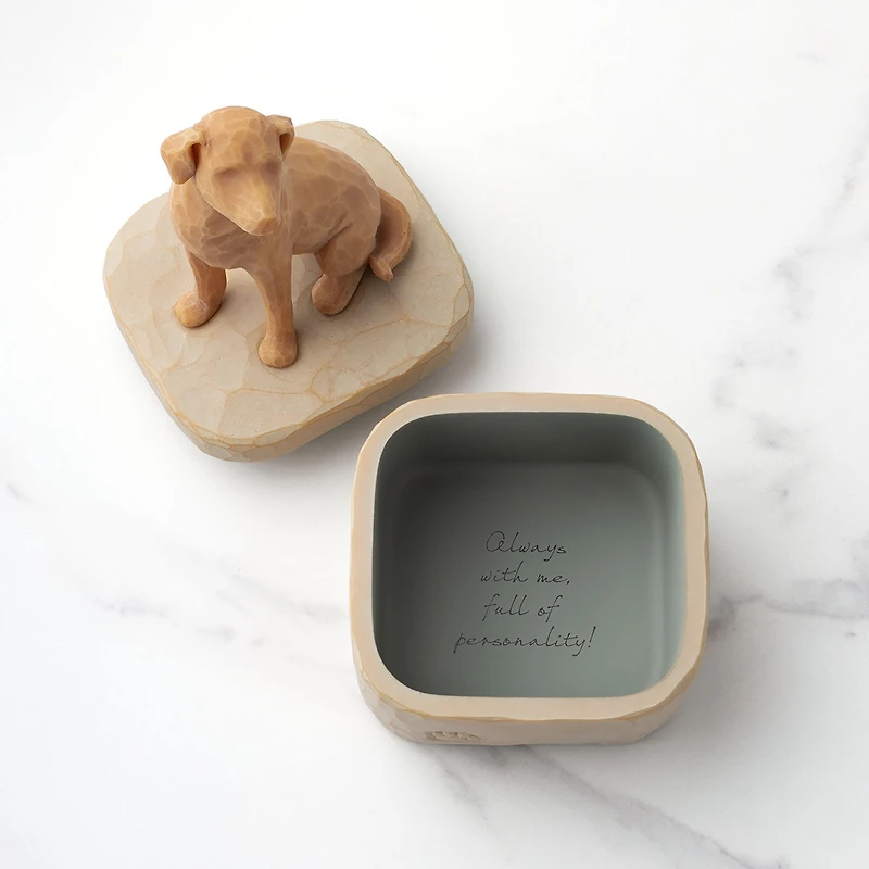 Willow Tree Light Brown Dog Figurine Keepsake Box for only USD 49.99 | Hallmark