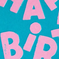 Pink Letters on Teal Birthday Card for only USD 3.99 | Hallmark