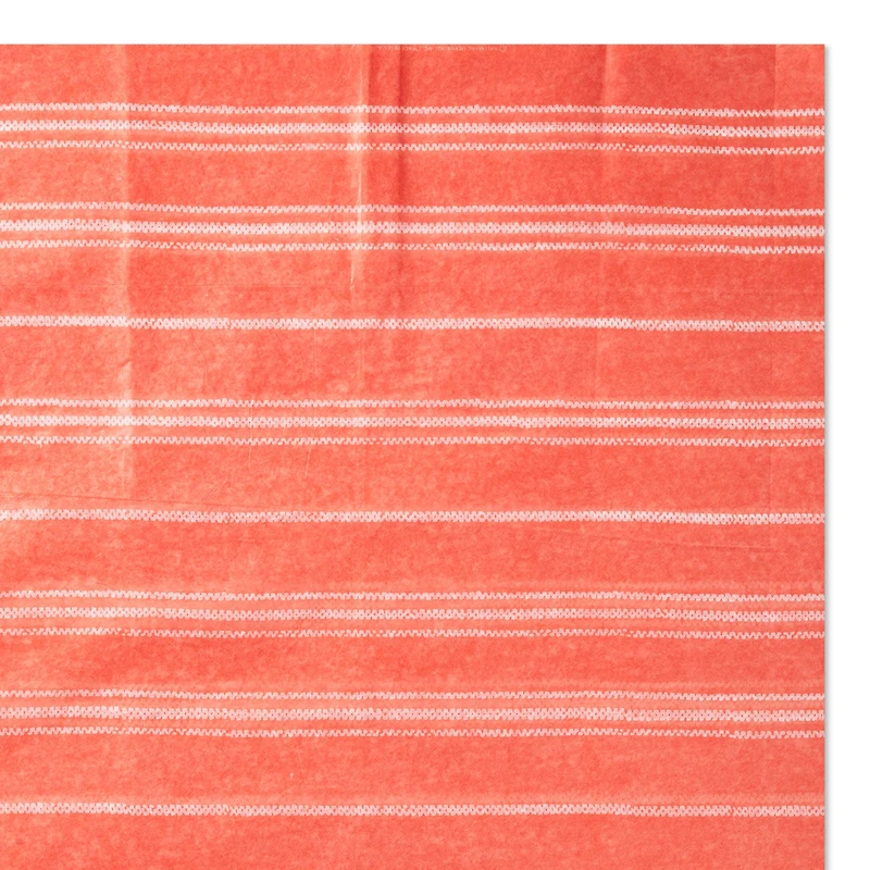 White Stripes on Coral Tissue Paper, 6 sheets for only USD 1.99 | Hallmark