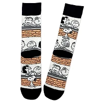 Peanuts® Gang at Brick Wall Novelty Crew Socks for only USD 14.99 | Hallmark
