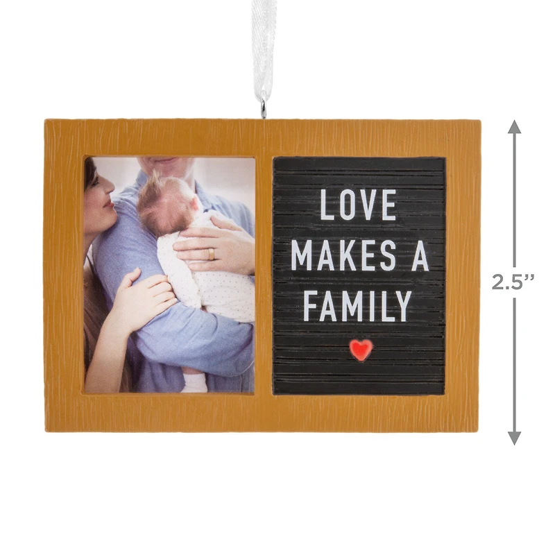 Love Makes a Family Letter Board Photo Frame Hallmark Ornament for only USD 14.99 | Hallmark