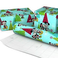Disney Vintage Mickey and Minnie on Blue Christmas Wrapping Paper Roll, 25 sq. ft. for only USD 4.99 | Hallmark