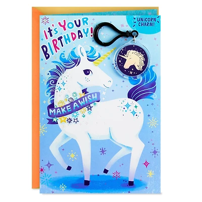Hope It's Magical Birthday Card for Kids With Unicorn Backpack Clip for only USD 6.99 | Hallmark