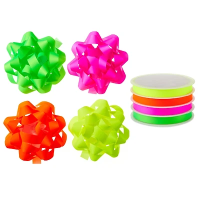 Neon Colors Bow and Ribbon 8-Pack Assortment Gift Trim Pack for only USD 8.99 | Hallmark