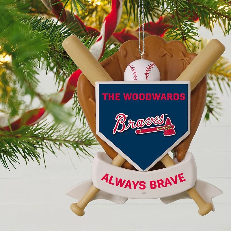 MLB Atlanta Braves™ Baseball Personalized Ornament