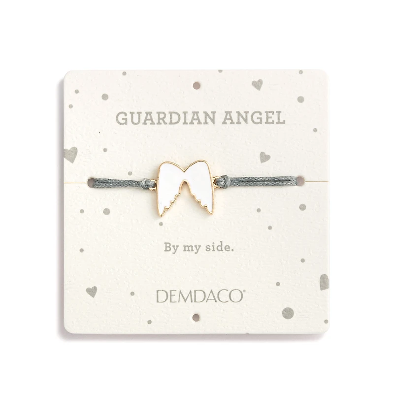 Demdaco Guardian Angel White Plush Bear With Angel Wings Bracelet for only USD 17.00 | Hallmark