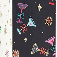 13" Lacey Chabert Collection Tiny Tini Glasses on Black Christmas Wine Gift Bag for only USD 4.99 | Hallmark