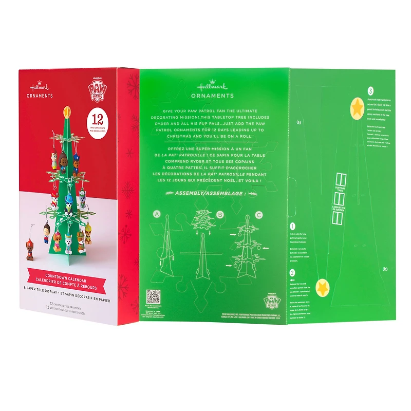 Paw Patrol™ Hallmark Countdown Calendar Paper Tree Set With 12 Mini Ornaments for only USD 34.99 | Hallmark