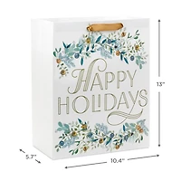 13" Happy Holidays Garlands on White Large Gift Bag for only USD 4.49 | Hallmark