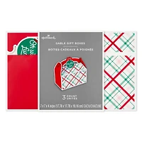 Oh What Fun Plaid 3-Pack Christmas Gable Boxes for only USD 6.99 | Hallmark