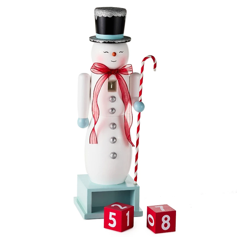 Snowman Christmas Countdown Nutcracker Figurine, 15" for only USD 56.99 | Hallmark