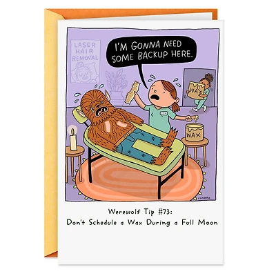 Werewolf's Hairy Situation Funny Halloween Card for only USD 3.69 | Hallmark
