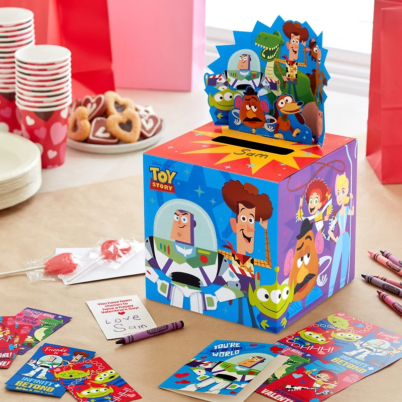 Disney and Pixar Toy Story Kids Classroom Valentines Set With Cards and Mailbox for only USD 14.99 | Hallmark