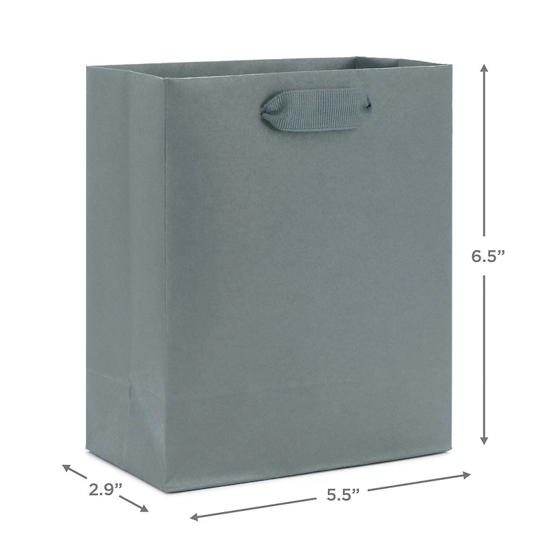 6.5" Solid Gray Small Gift Bag for only USD 2.49 | Hallmark