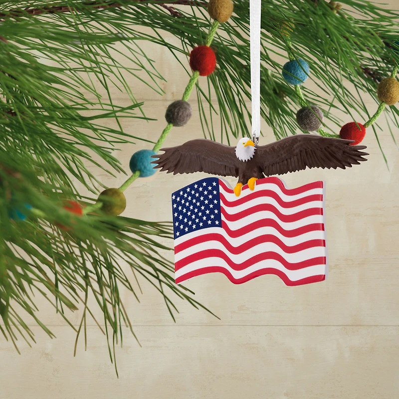 Bald Eagle With American Flag Hallmark Ornament for only USD 14.99 | Hallmark