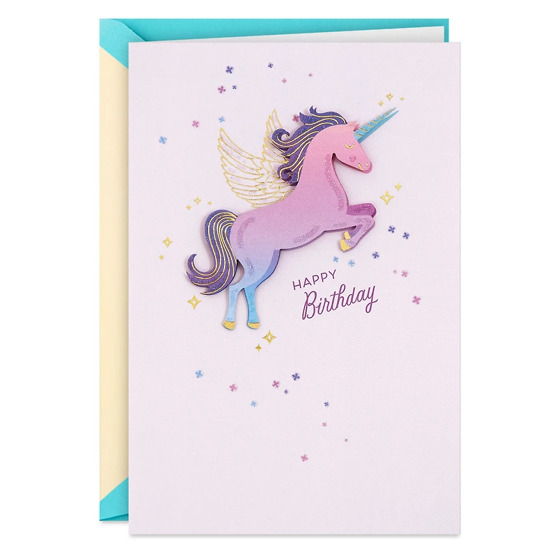 Unicorn May All Your Dreams Come True Birthday Card for Kids for only USD 6.59 | Hallmark
