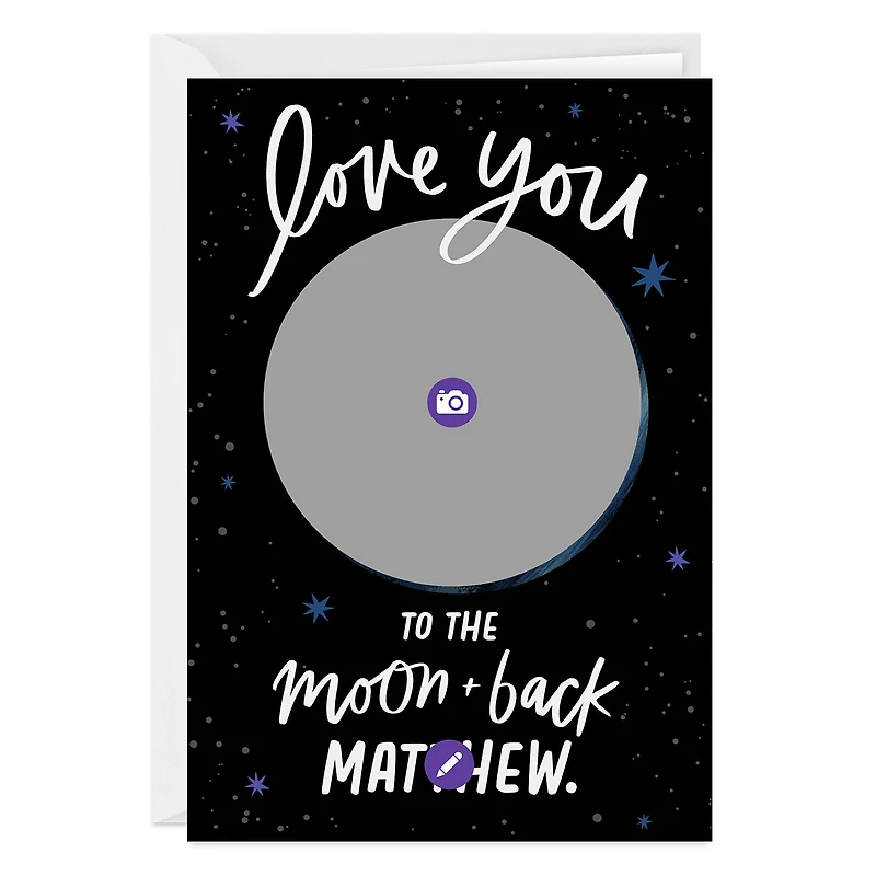 Personalized To the Moon and Back Love Photo Card for only USD 4.99 | Hallmark