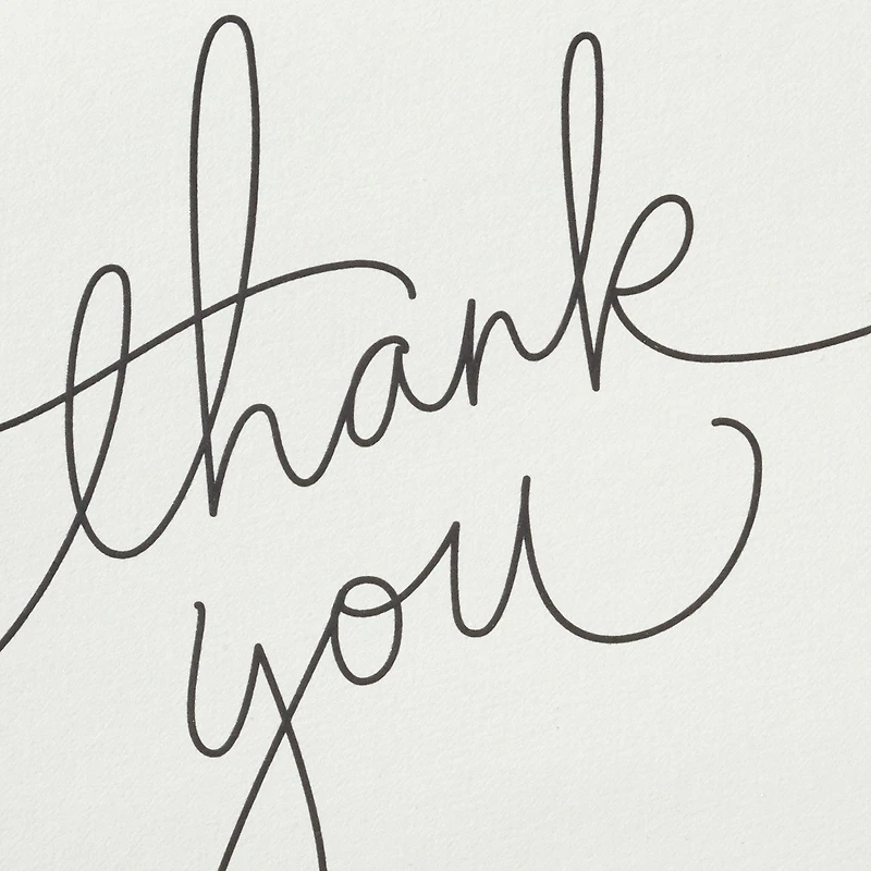 Black Script on Ivory Blank Thank You Notes, Pack of 40 for only USD 14.99 | Hallmark