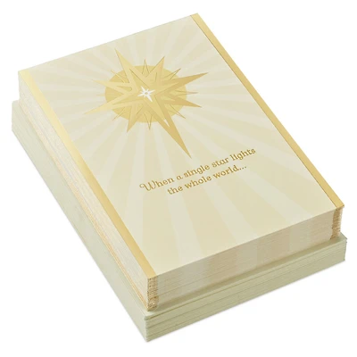 Gold Foil Star Boxed Christmas Cards, Pack of 40 for only USD 15.49 | Hallmark