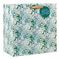 15" Winter Botanicals on Light Sage Extra-Deep Holiday Gift Bag for only USD 5.99 | Hallmark