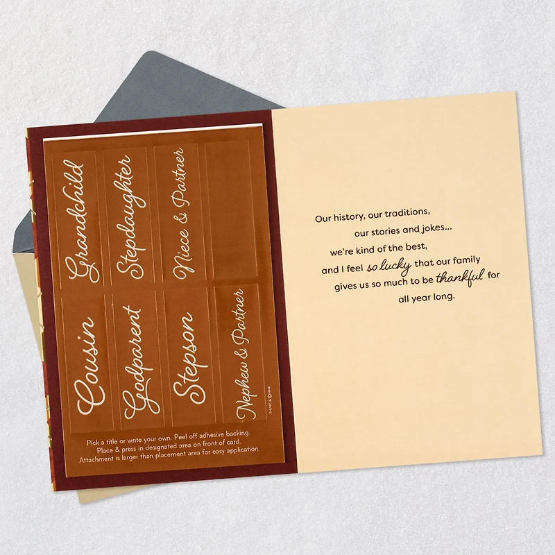 Family Is Everything Customizable Thanksgiving Card With Title Stickers for only USD 4.99 | Hallmark